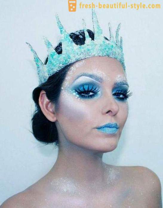 Шминка Снежна краљица: опције шминка и фотографија