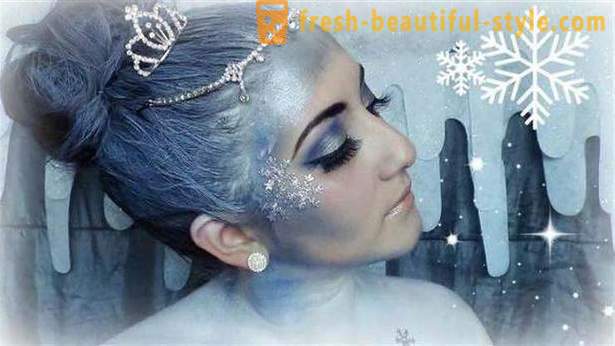 Шминка Снежна краљица: опције шминка и фотографија
