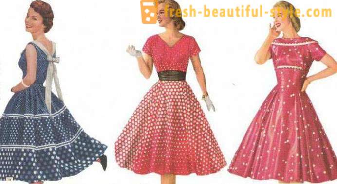 Модерне стилове хаљине са тачкама у ретро стилу