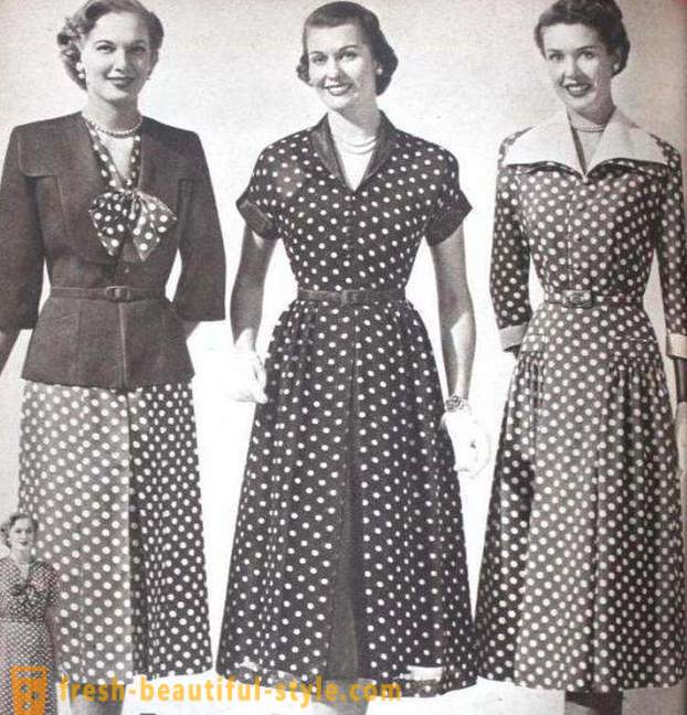 Модерне стилове хаљине са тачкама у ретро стилу