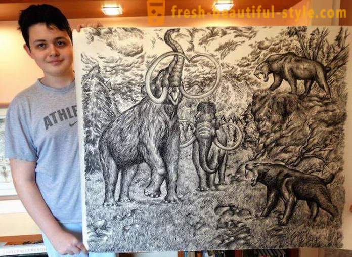 Српски тинејџер привлачи запањујуће портрете животиња помоћу оловке или хемијском оловком