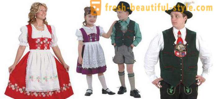 Немачки национални костими за жене, мушкарце и децу. etničke хаљине