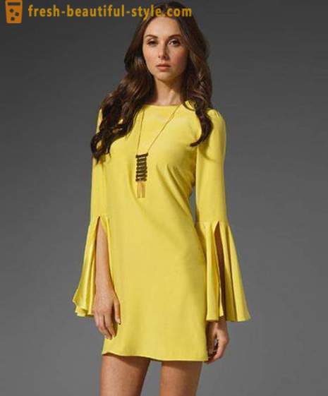 Жута хаљина: опције за пролеће и лето